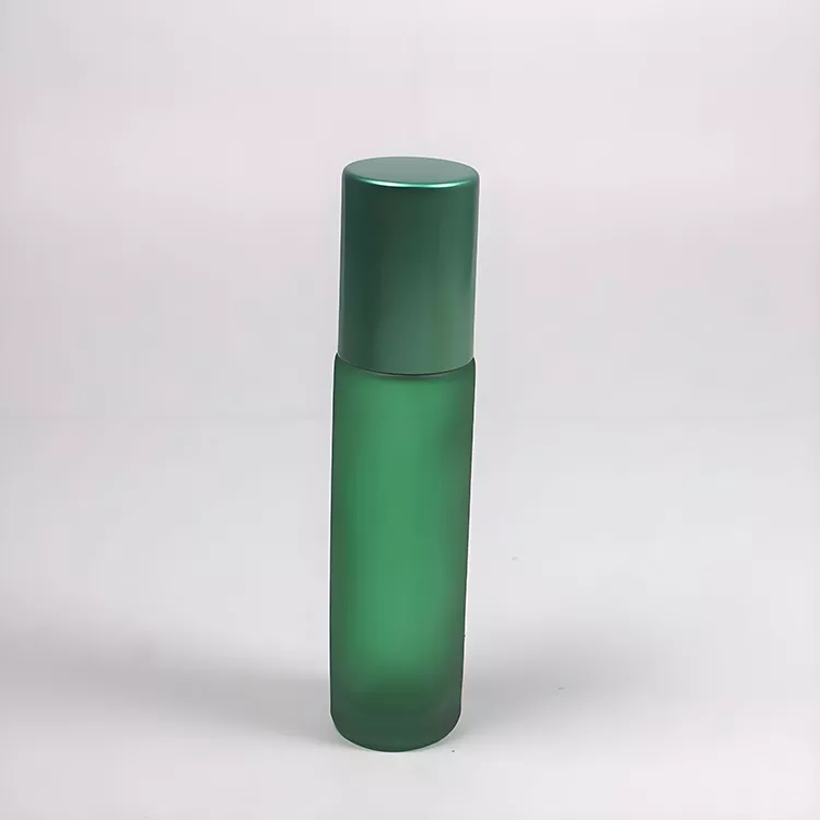 Cosmetics glass bottle with roller ball