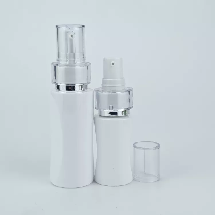 Cosmetic bottle with lotion cream dispenser