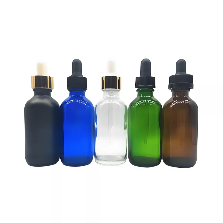 Boston round glass bottle
