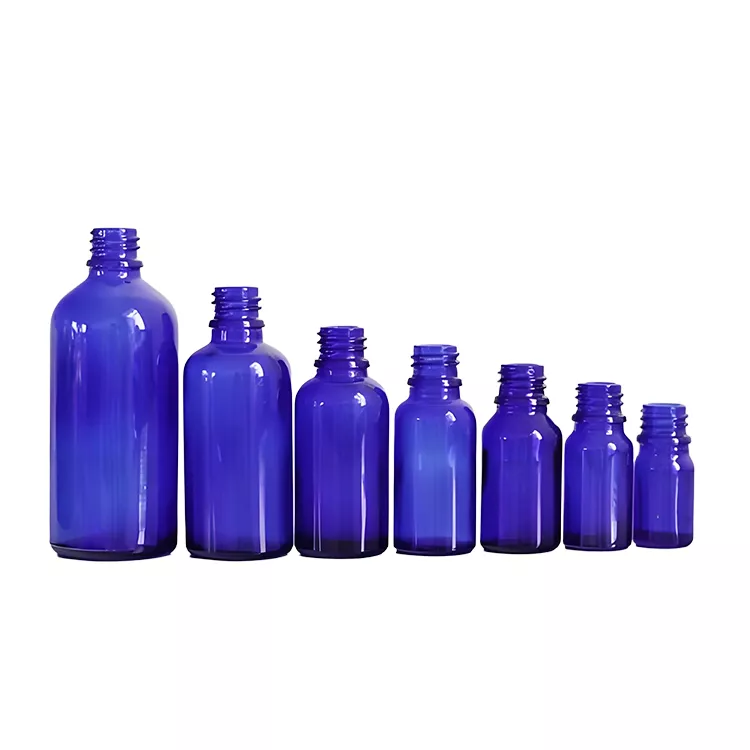 Blue essential oil bottle wholesale