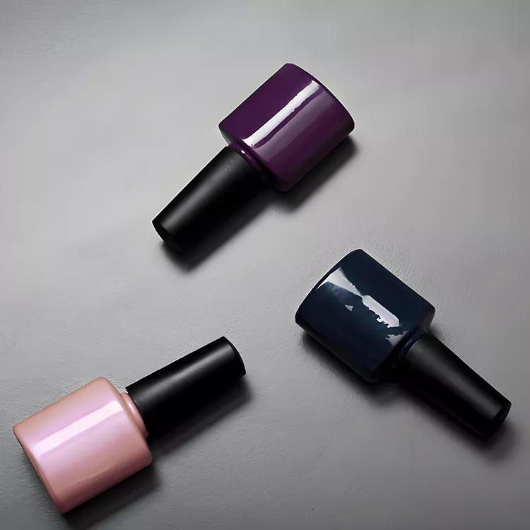 Empty nail polish bottle with brush