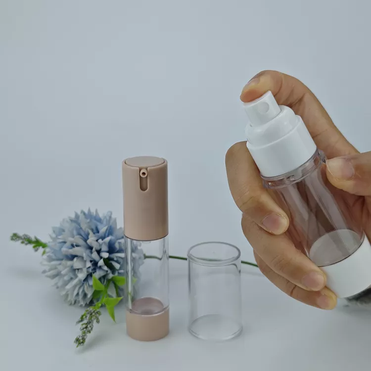 Cosmetic packaging airless pump bottle