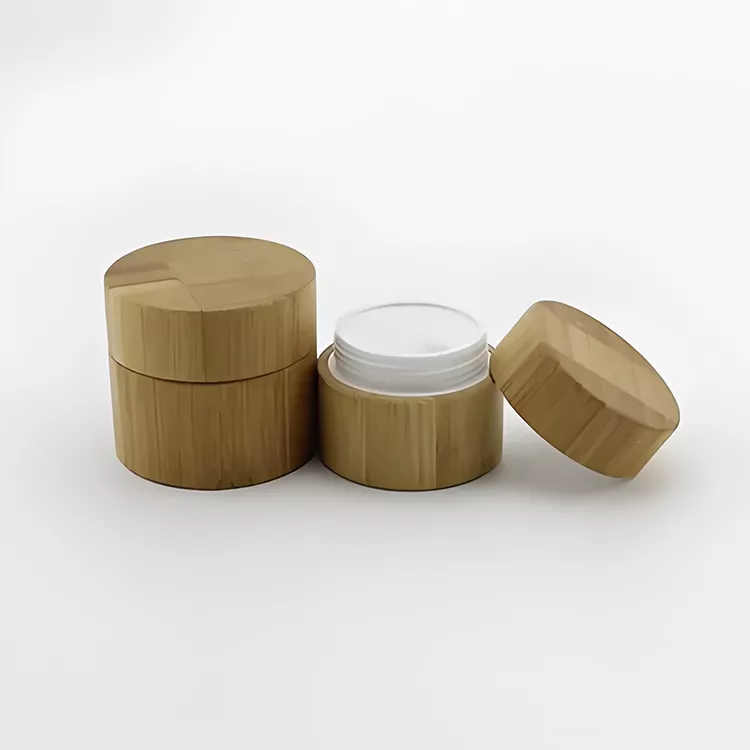 We manufacturer bamboo cream jar