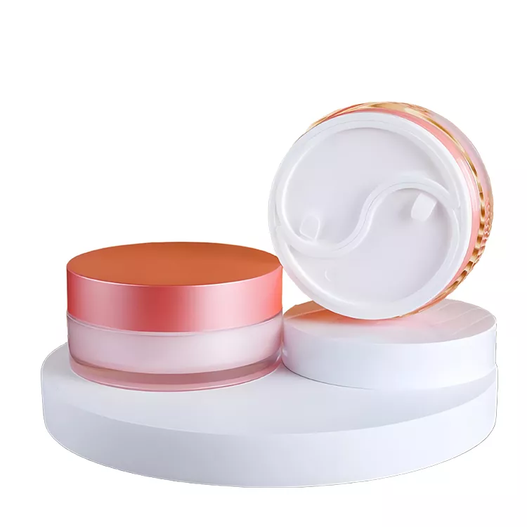 Cosmetic dual chamber cream jars