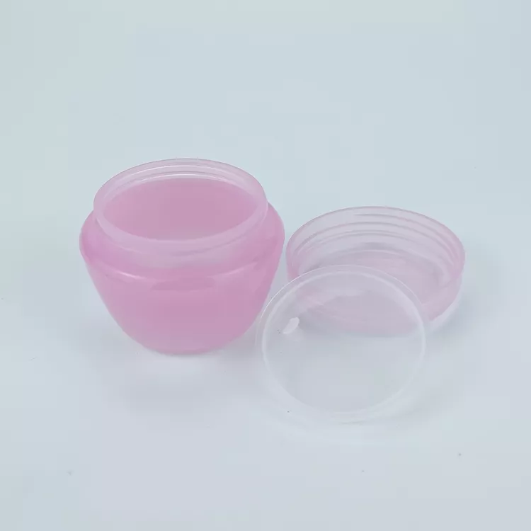 Pink cosmetic jars