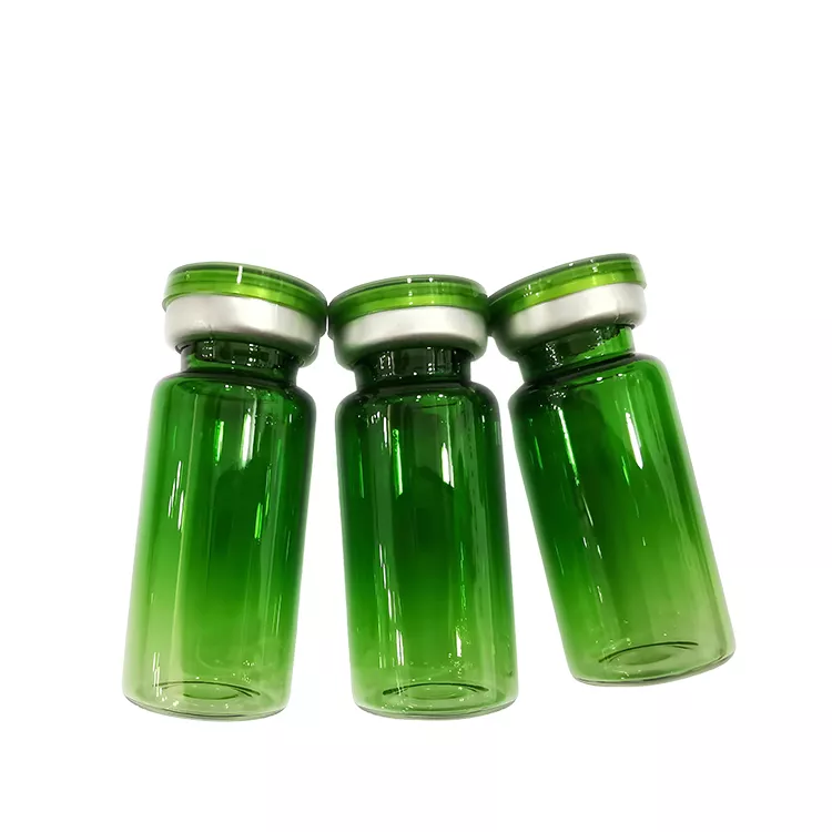 Green glass vials factory wholesale