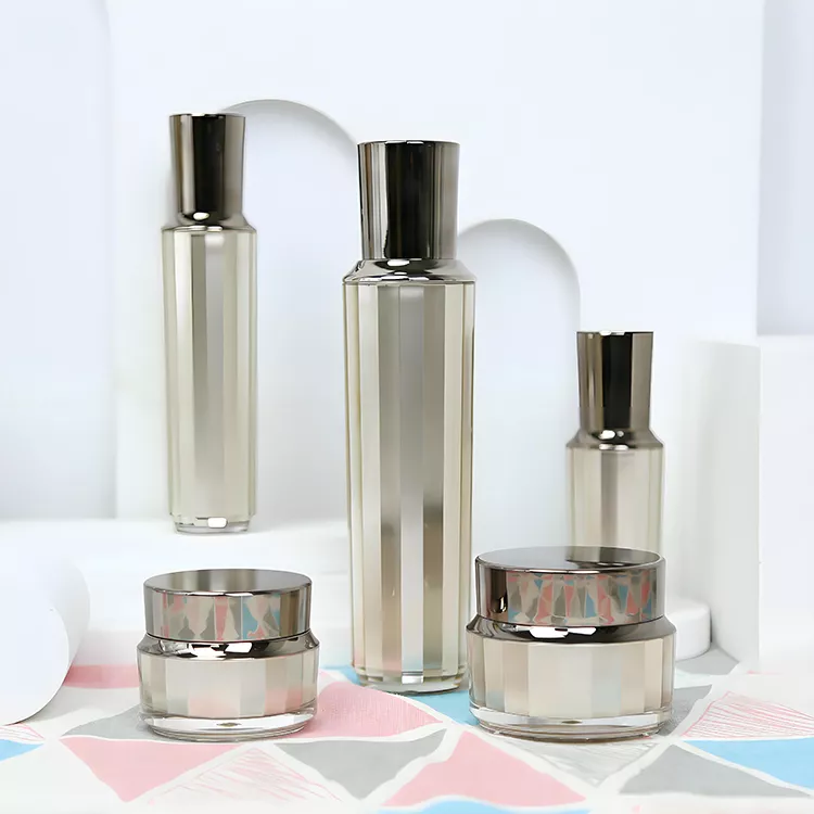 Cosmetics glass beauty pump bottle
