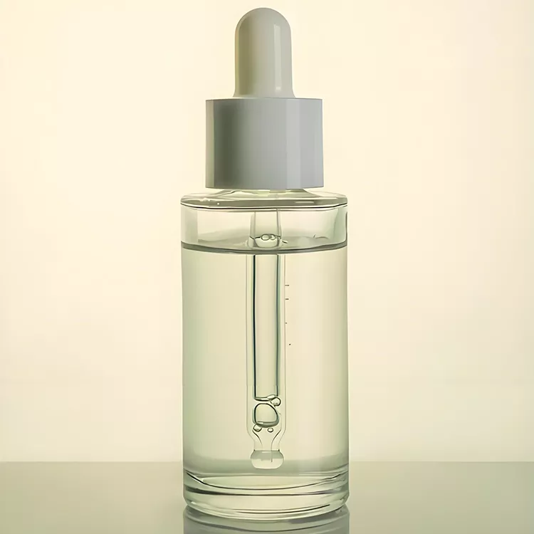 Cosmetic glass bottle with dropper