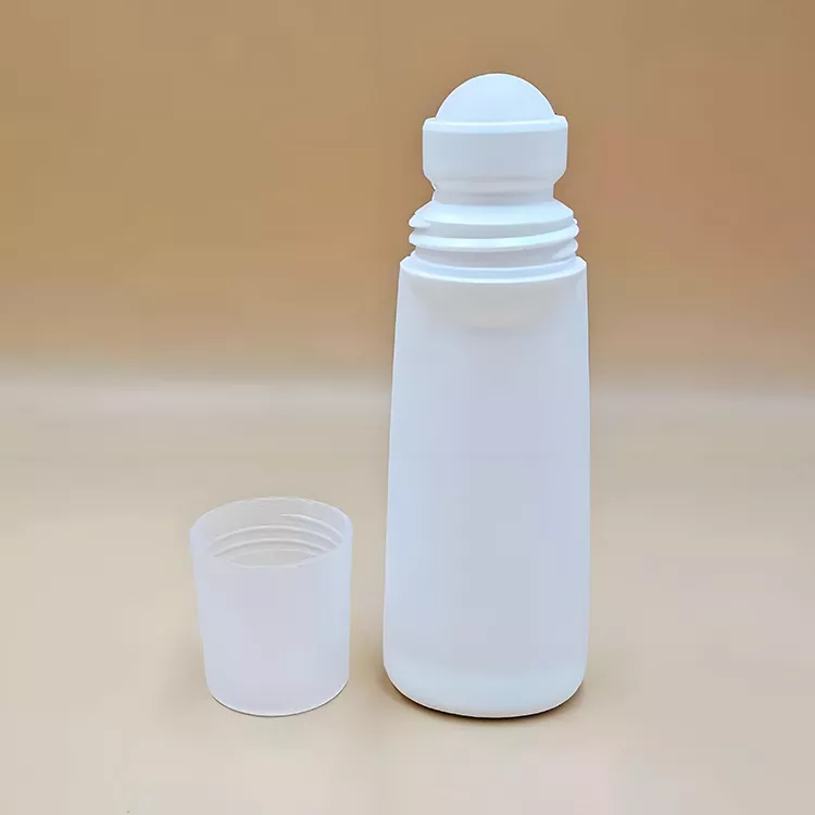 Plastic empty roll on bottle