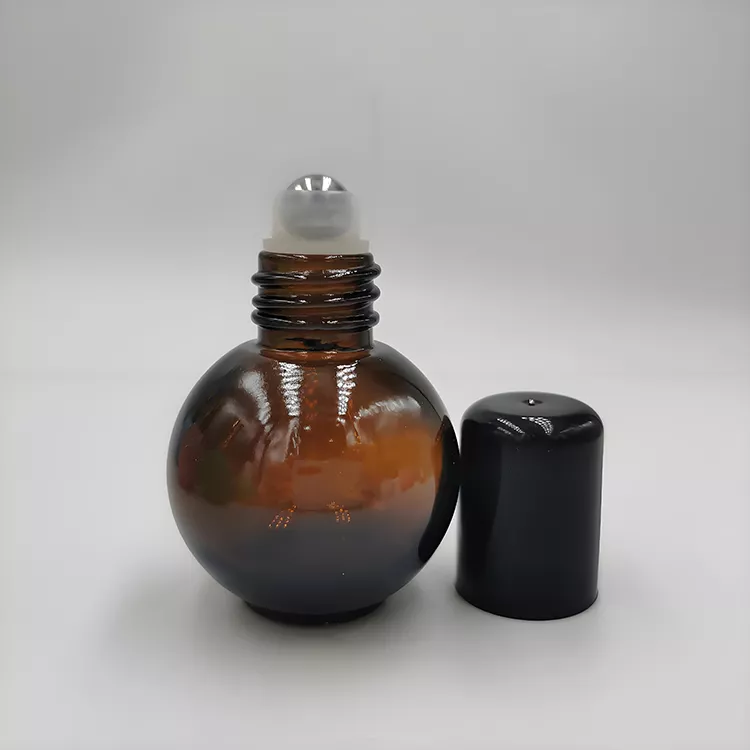 Round empty glass roller ball bottle