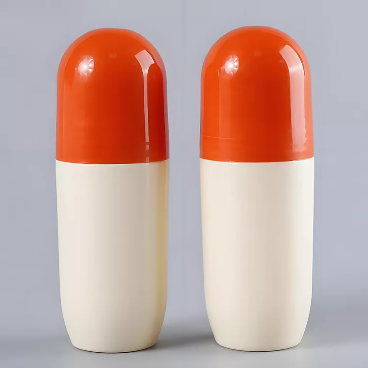 Cosmetic roller ball bottle for body perfume oil