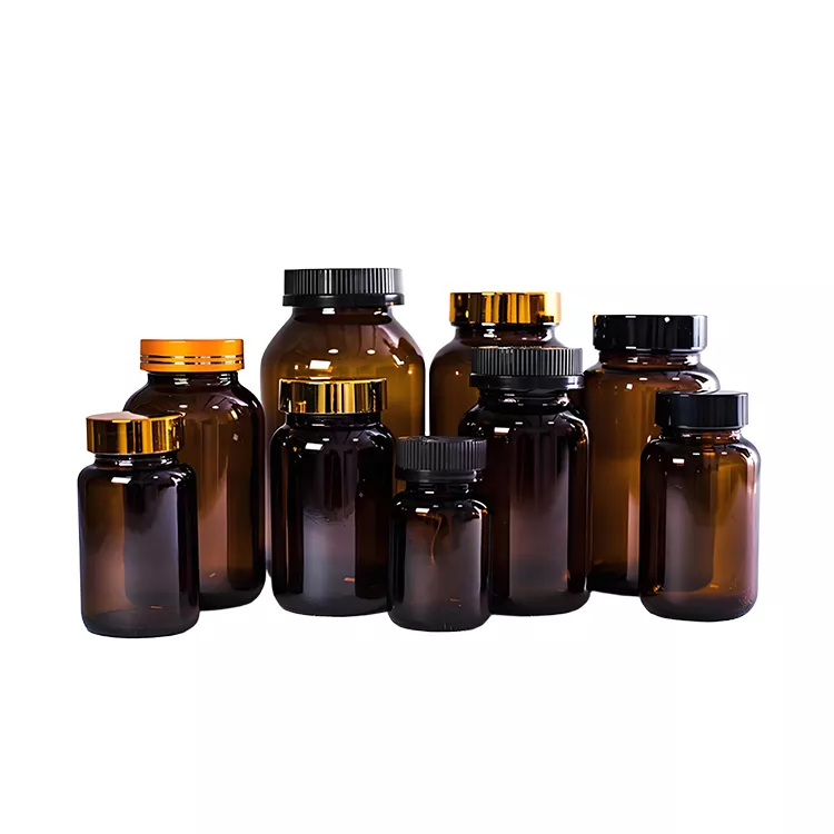 Small size medicine pill dispenser glass bottle